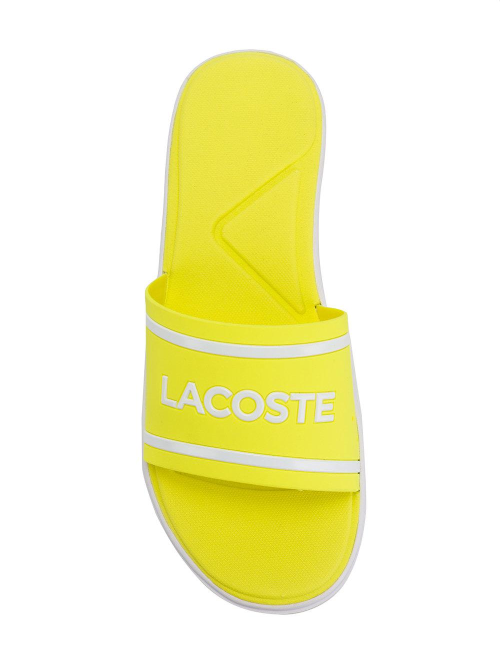 Claquette lacoste jaune Outlet