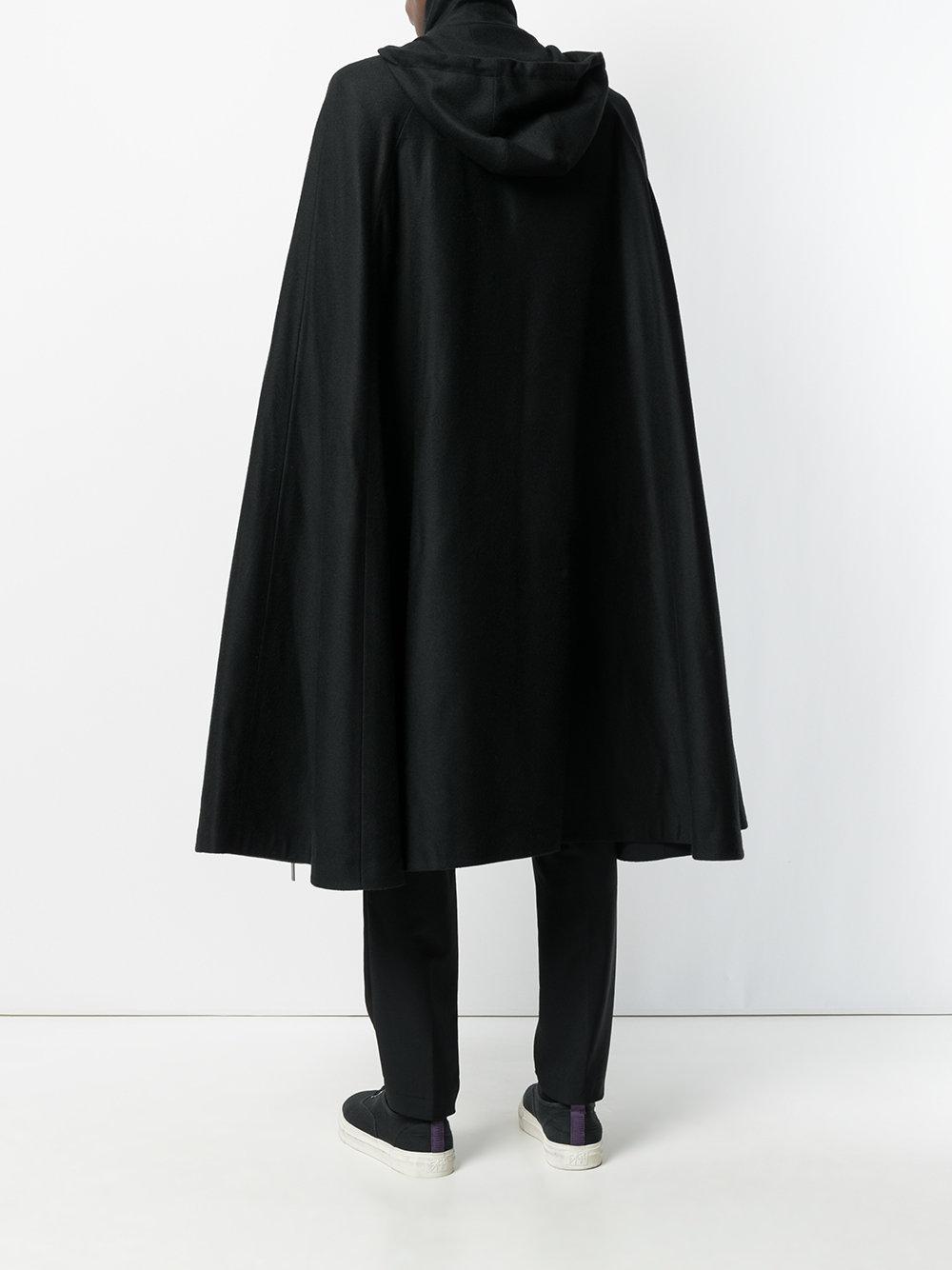 Dior Homme Wool Oversized Cape Coat in Black for Men - Lyst