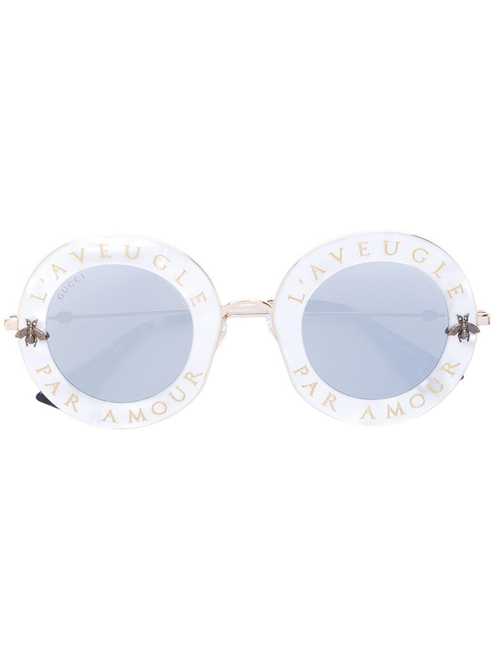 Gucci L'aveugle Par Amour Sunglasses | Lyst