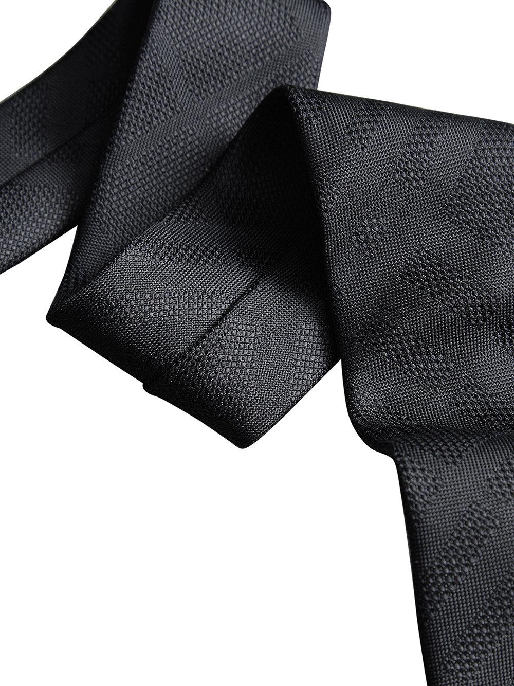 Burberry Silk Modern Cut Check Tie in Black for Men | Lyst