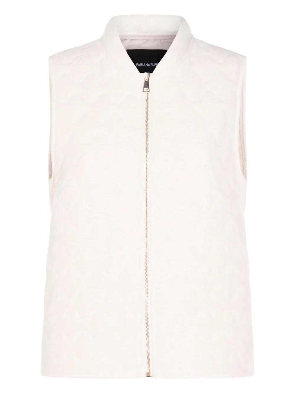 ボトムスその他 Fabiana Filippi V-Neck Cotton Vest With Silk Satin Back Fabiana Filippi Waistcoats and gilets for Women | Online