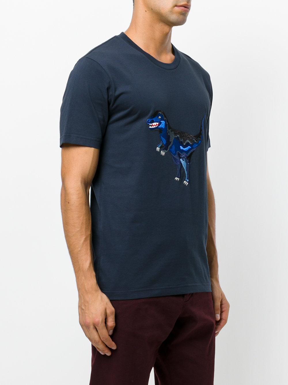 COACH Dinosaur Embroidered T-shirt in Blue for Men | Lyst