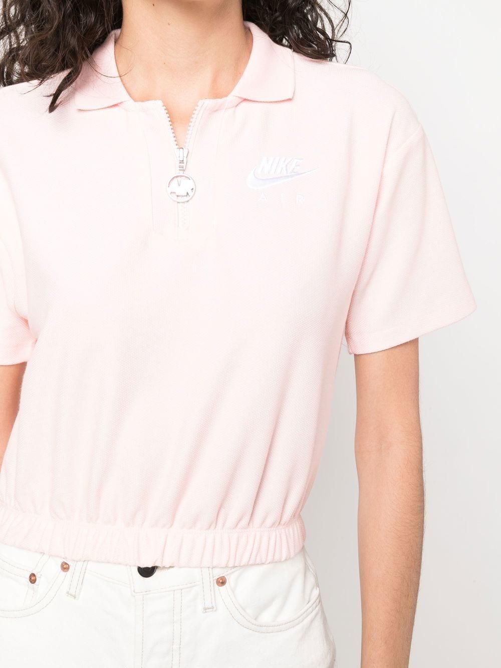 Nike Swoosh-logo Half-zip T-shirt in Pink - Save 19% | Lyst