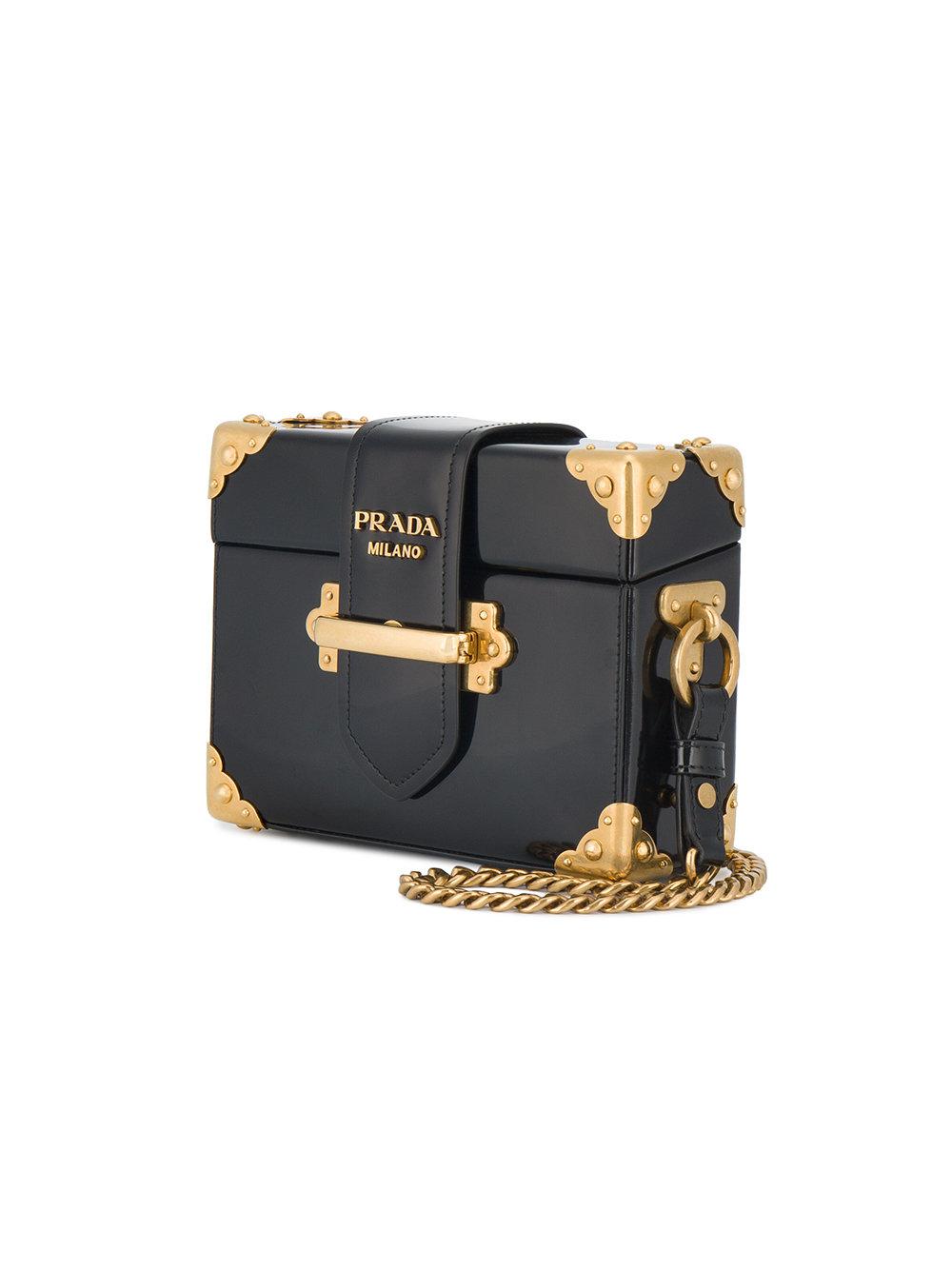 Prada Leather Cahier Micro Box Bag in 