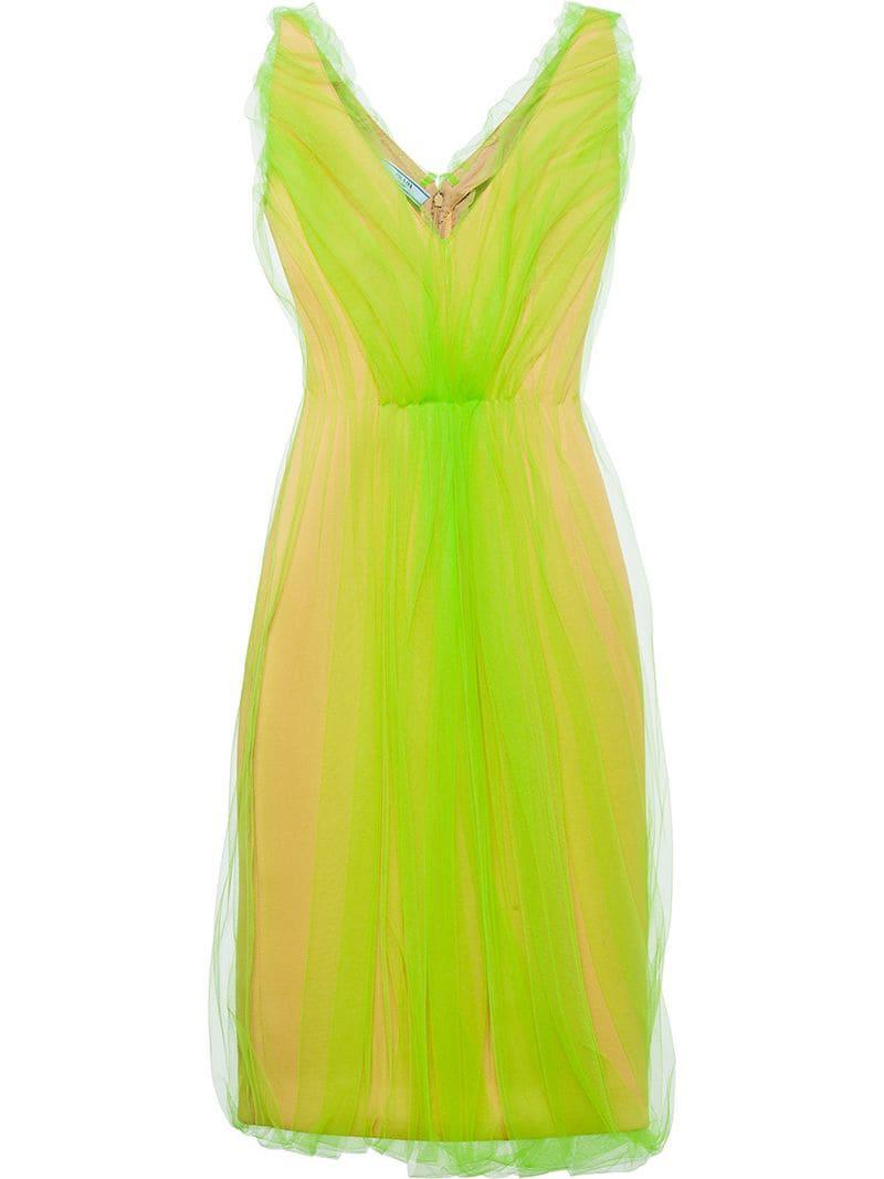 green prada dress