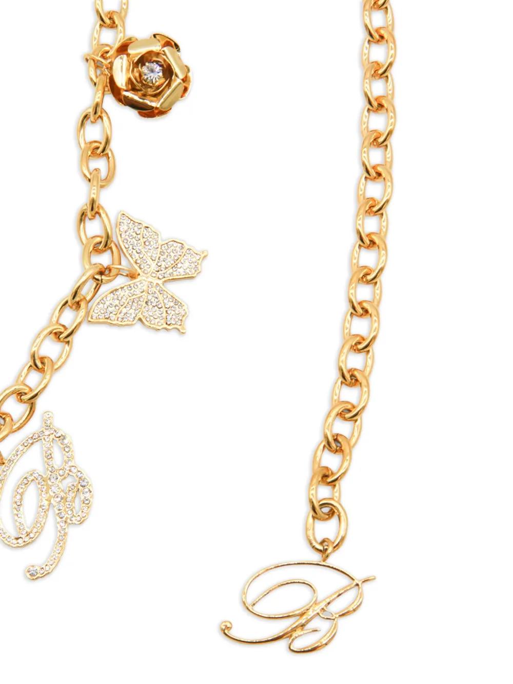 ネックレス・ペンダント Blumarine FW25 Blumarine Belts (A522W385A A8359) Rhinestone Belt With Bow And B Monogram | Blumarine