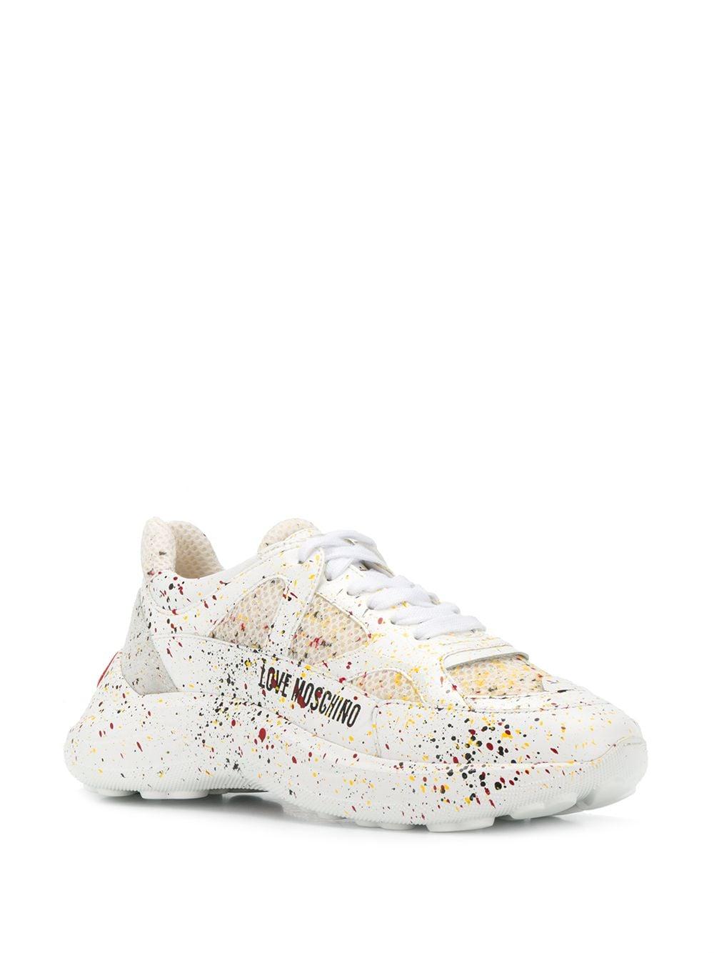 love moschino paint sketch sneakers
