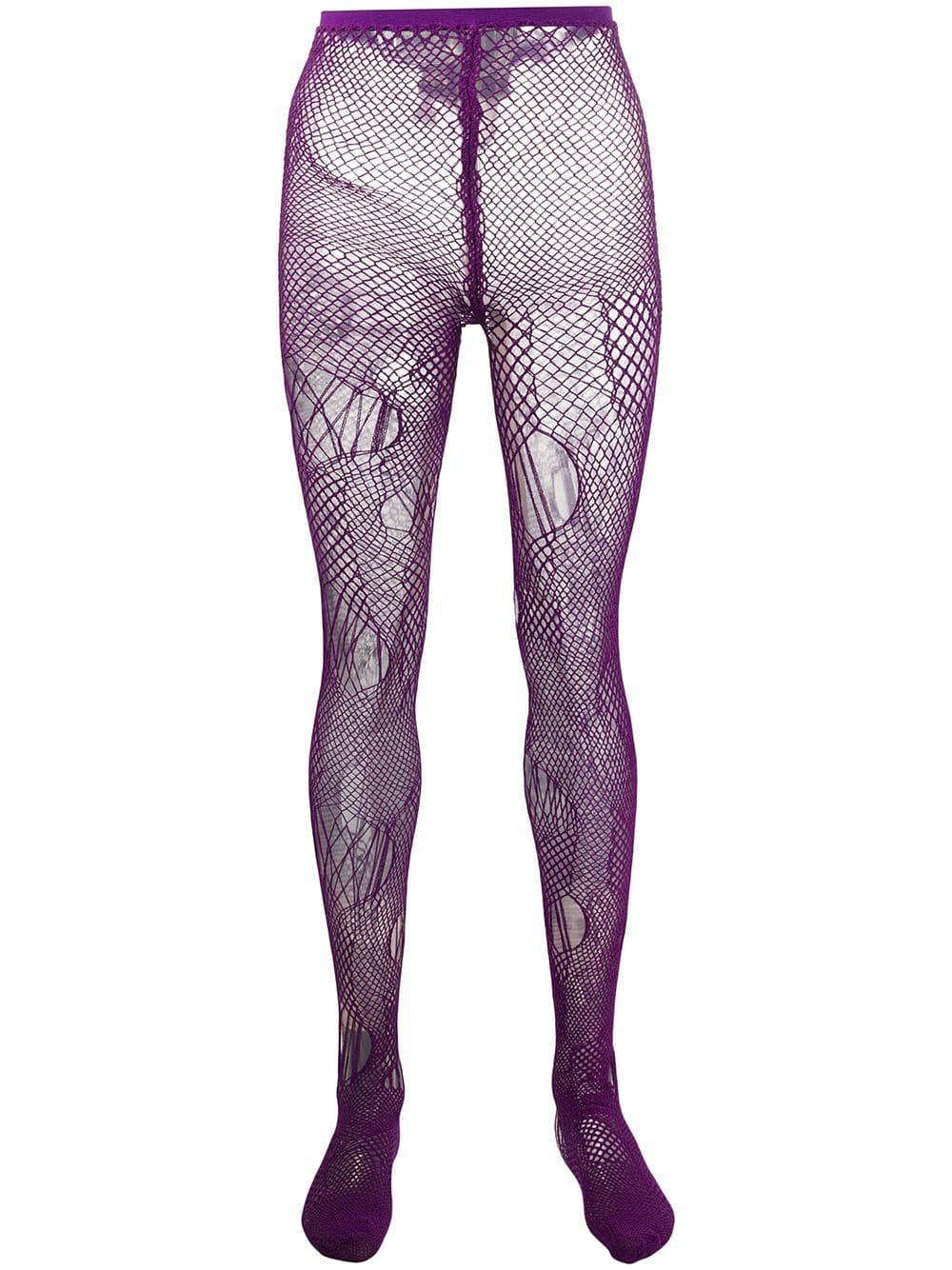 ripped fishnet tights