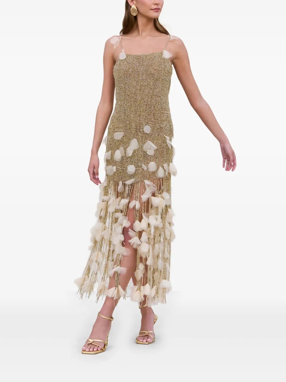 strapless open back dress Banu Fringe Clutch main image 0
