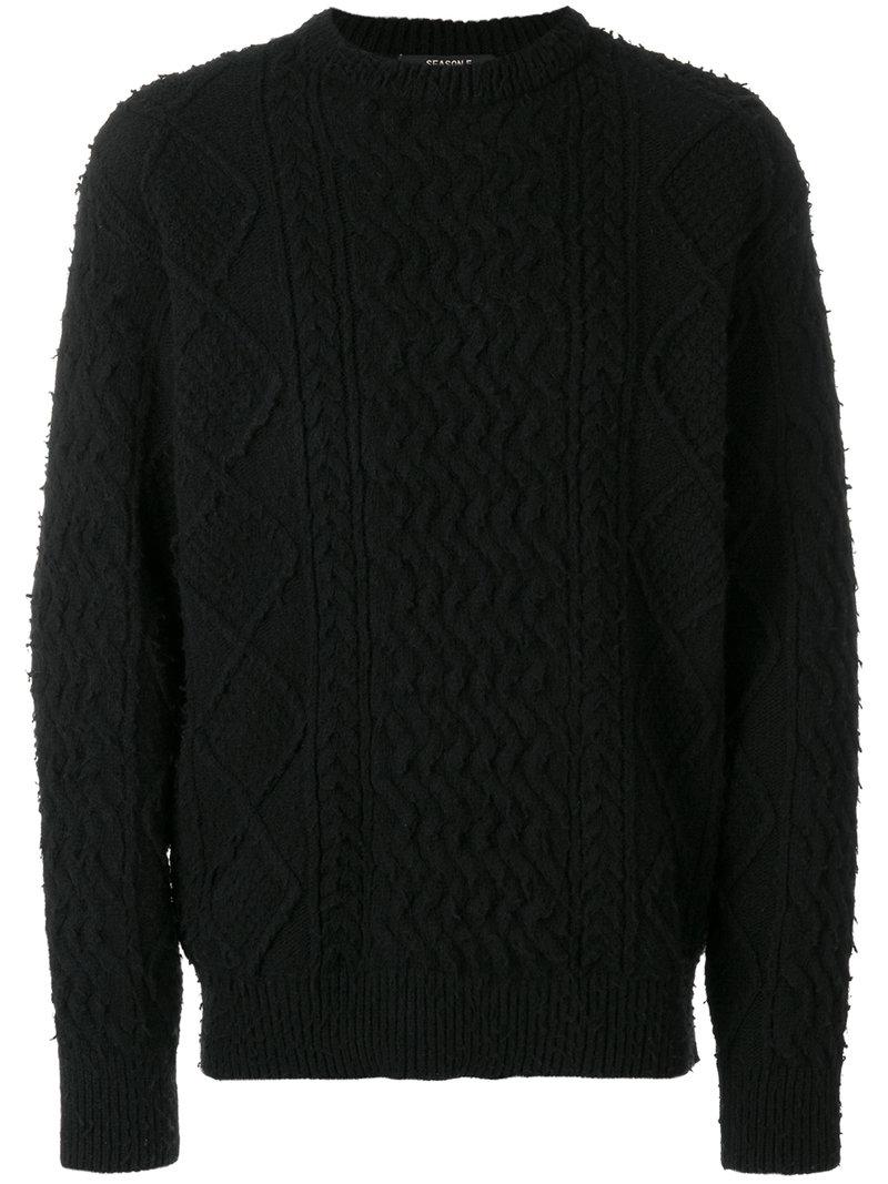 Yeezy Wool Aran Knit Jumper in Black 