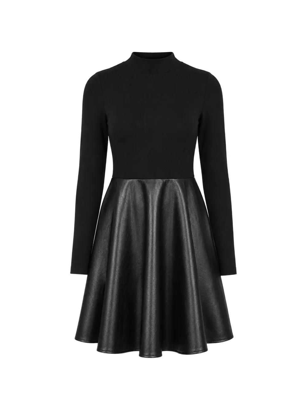 shirt corset dress Black-Satin Corset Shirt Mini-Dress main image 0
