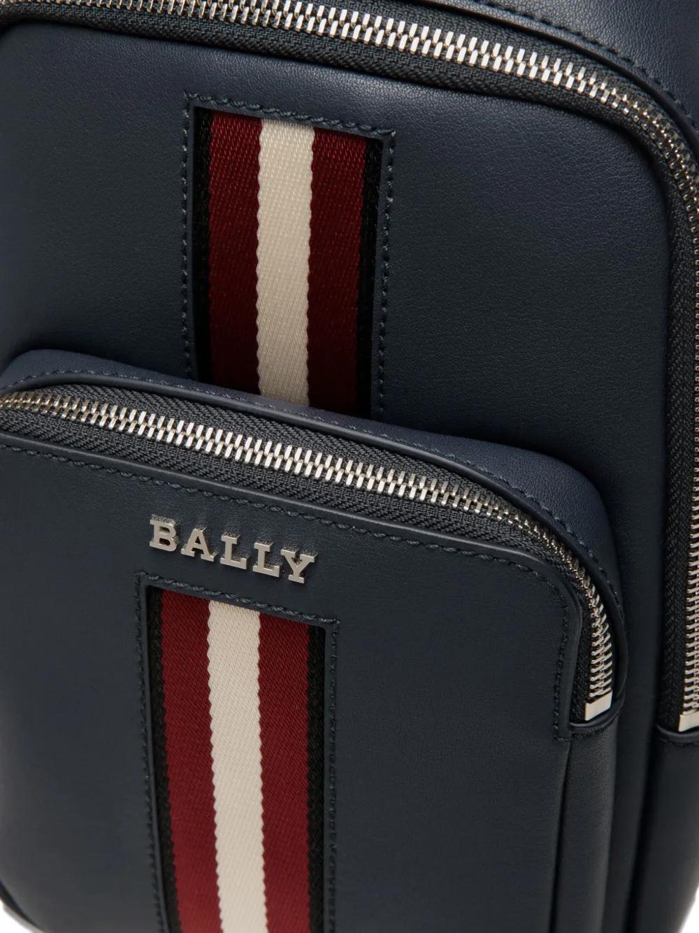 Bally Ribbon-Detail Leather Sling Bag in Blue for Men | Lyst