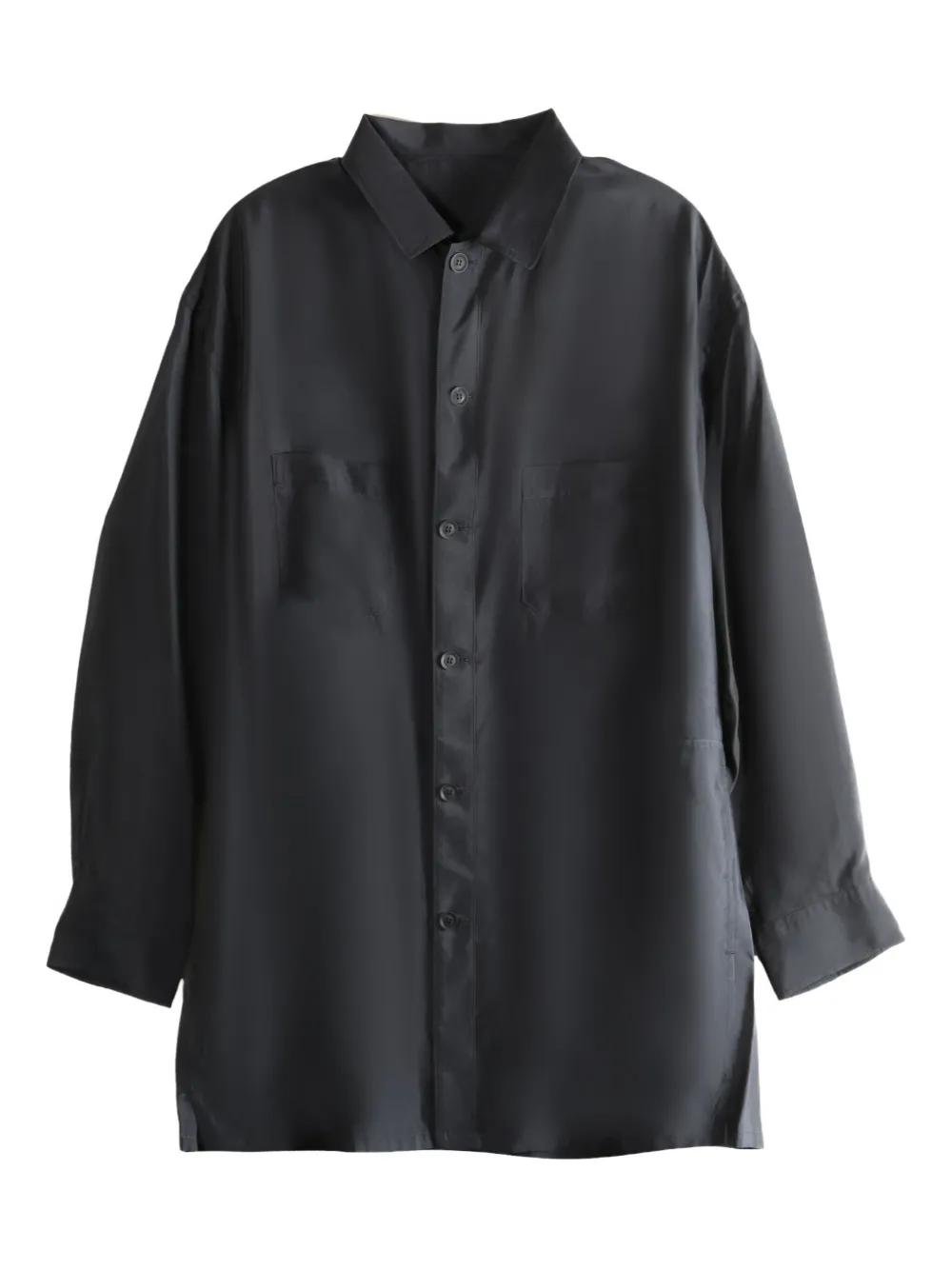 トップス 00s Y's cupro shirt dot yohji-yamamoto-black-Double-