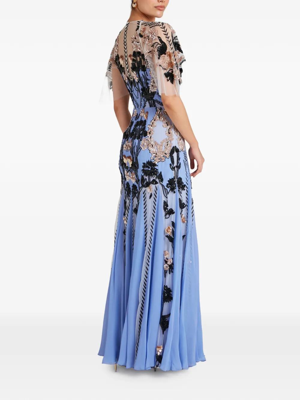 chinese dress ladies Temperley London - Frankel Strappy Dress - Ice Blue