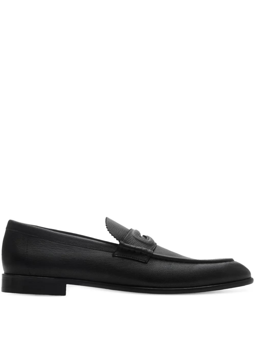 Burberry MENS Black Croftwood Slip-On
Loafers 42.5 burberry-Red-Check-Panel-  main image 2