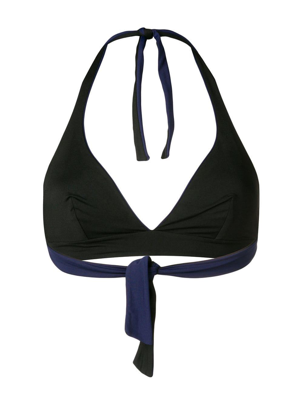 Fisico Triangolo Bikini Top in Black - Lyst