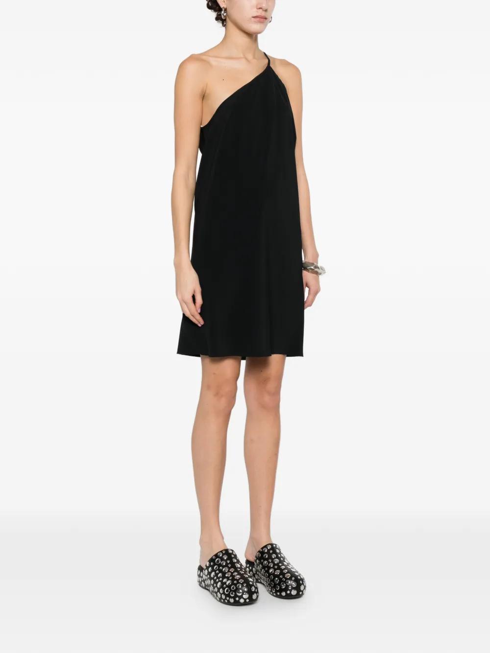 rick owens asymmetric dress Asymmetric Flared Hem Midi Dress - Magenta