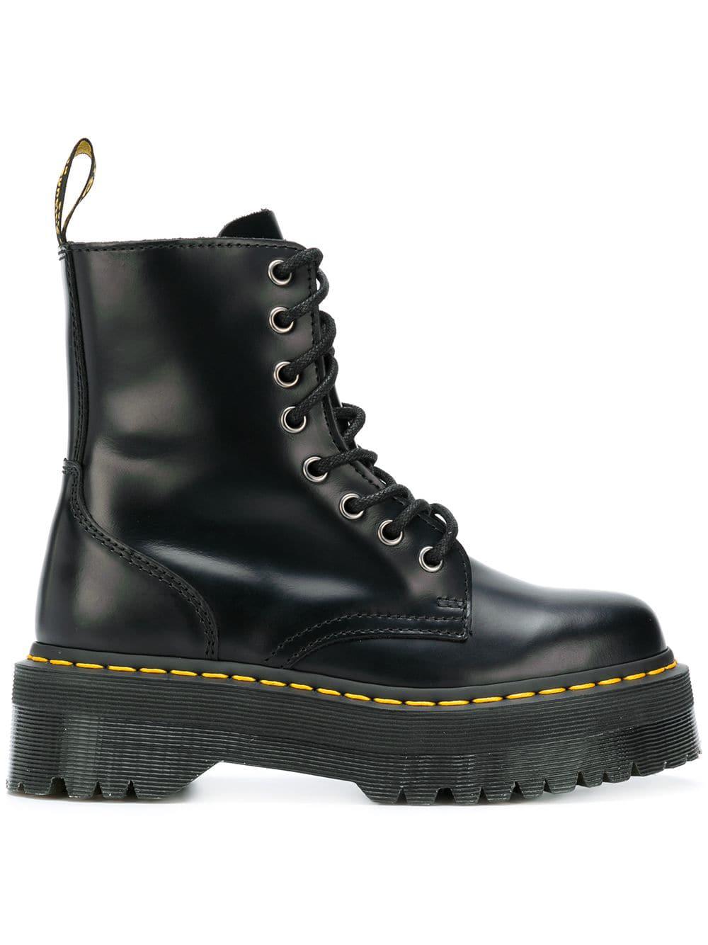 Botines con plataforma Dr. Martens de Cuero de color Negro - Lyst