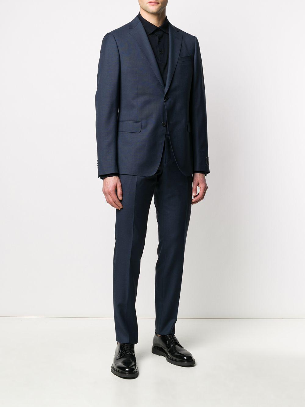 Z Zegna Single Breasted Wool Suit in Blue for Men - Lyst