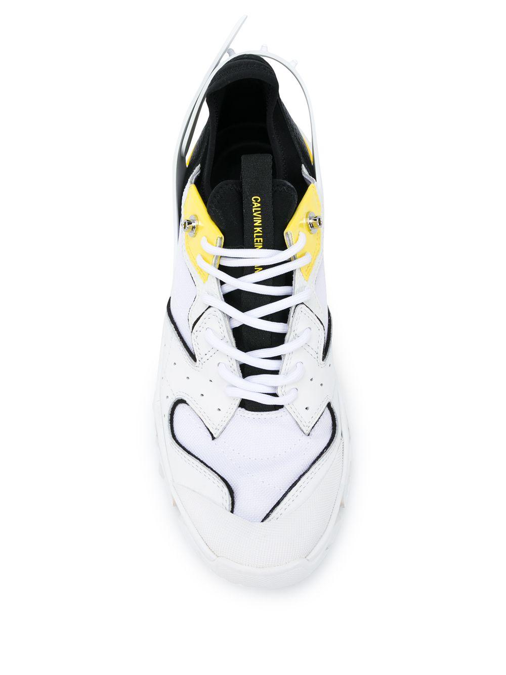 calvin klein demos chunky trainers in white