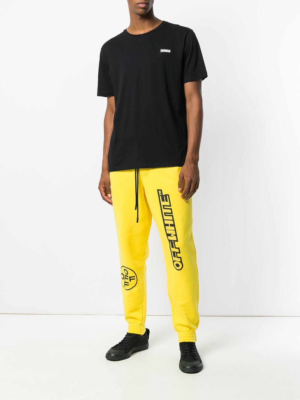 Pantaloni tuta con logoOff-White c/o Virgil Abloh in Cotone da Uomo colore  Giallo | Lyst