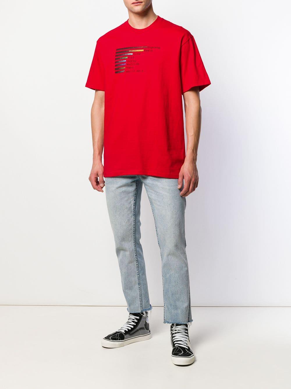 supreme red tshirt