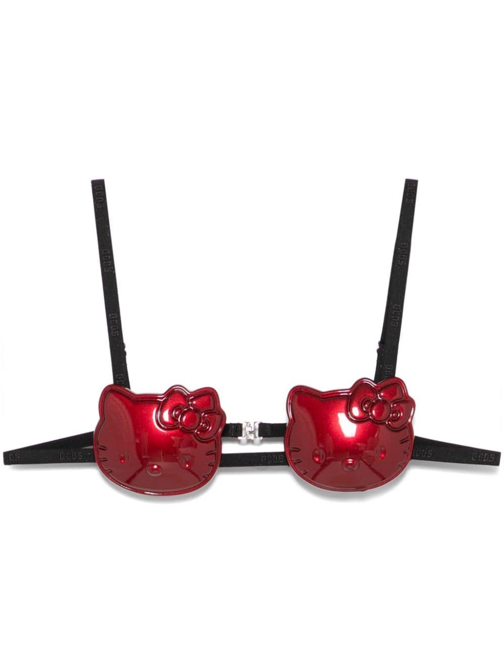Gcds Hello Kitty Bold Bra Top in Red | Lyst