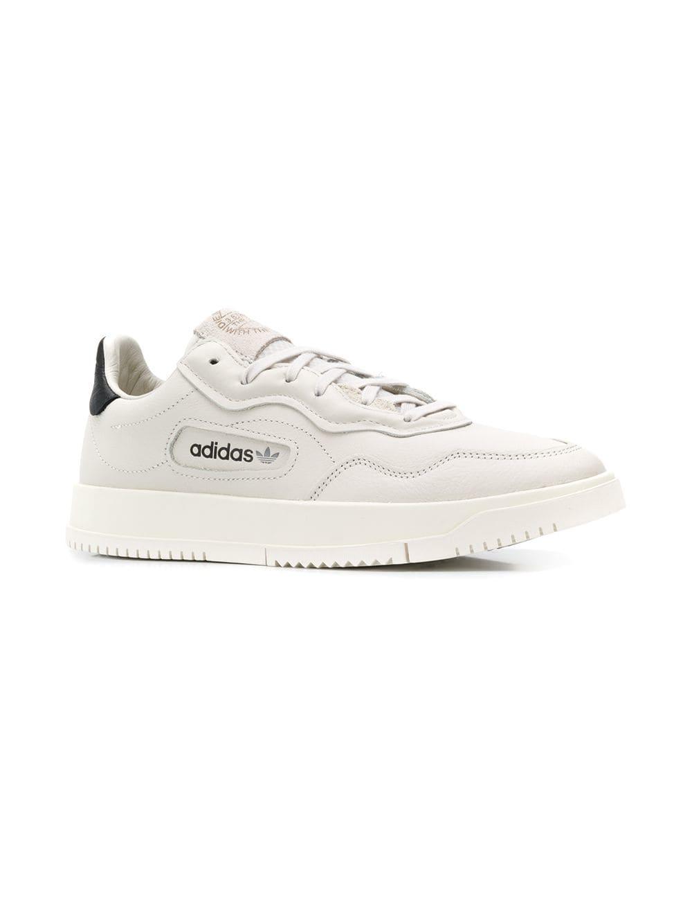 adidas Leather Thick Sole Sneakers in White for Men | Lyst