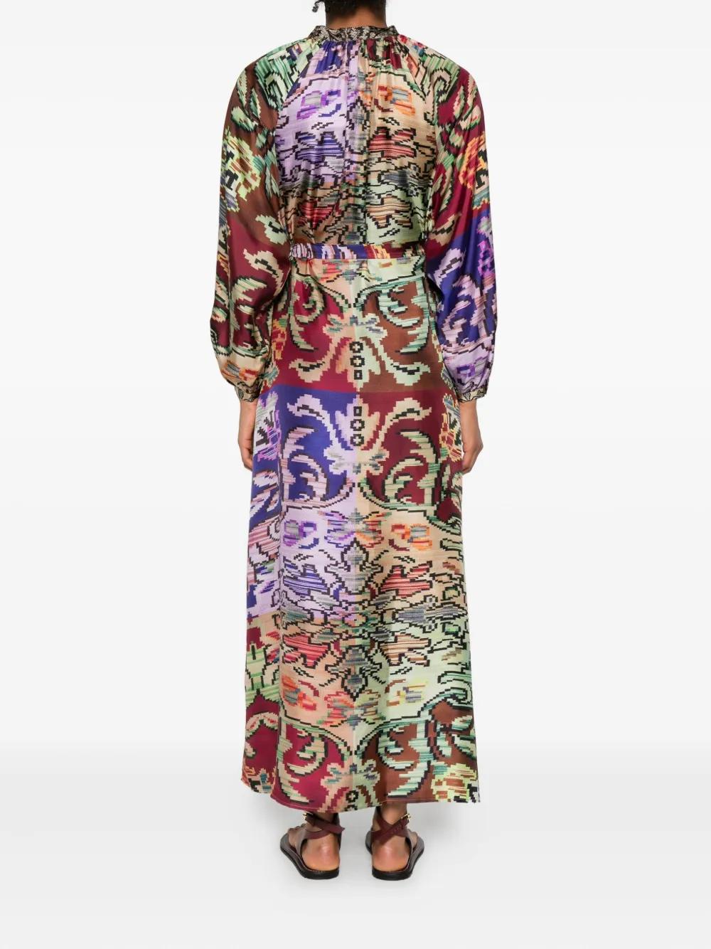パーティードレス PIERRE LOUIS MASCIA 12153 Dresses Dress Adanastr ADANASTR Wrap Dress Silk in MULTICOLOR | Pierre-Louis Mascia®