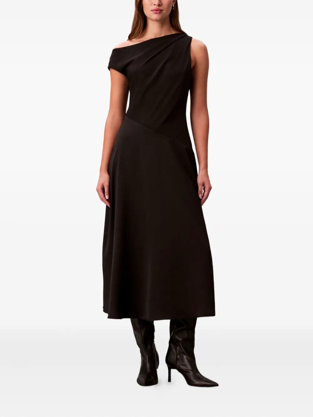 calvin klein black one shoulder dress Dressing Up Black One Shoulder Maxi Dress With Open Back Detail  Club L  London