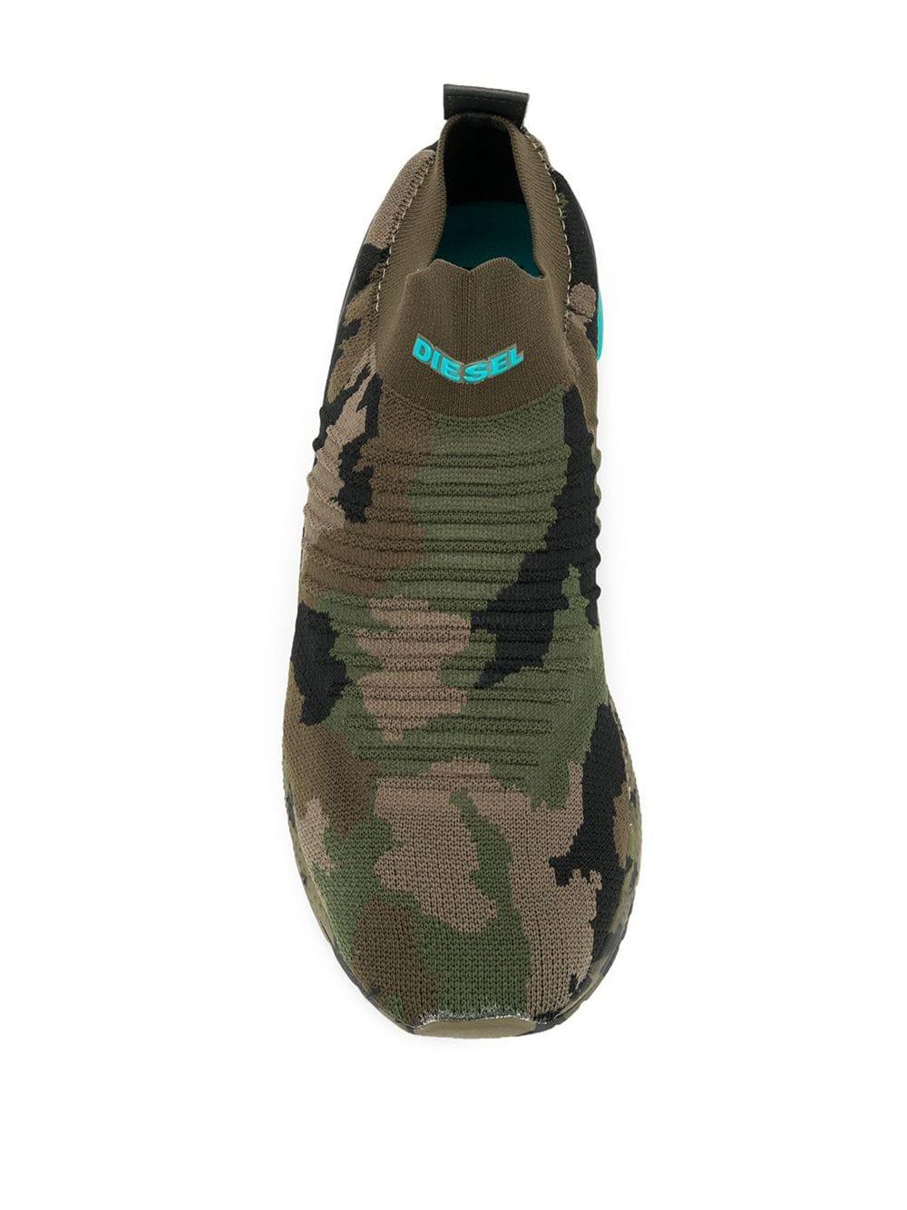 Zapatillas estilo slip on con motivo militar DIESEL de hombre de color Verde Lyst