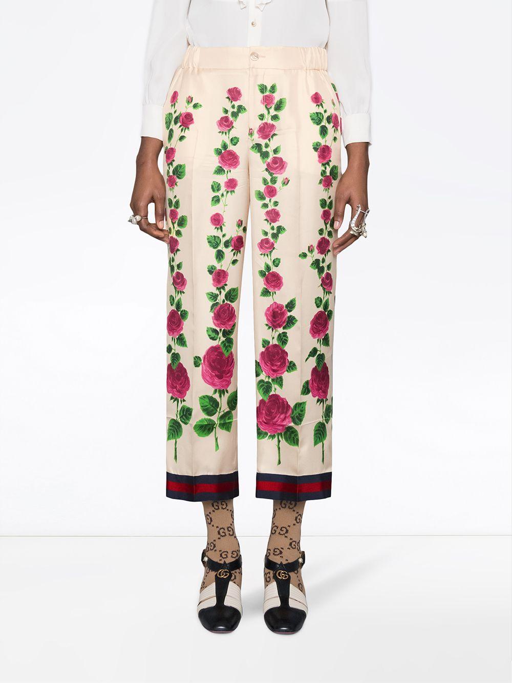 Gucci Floral Silk Silk Pajamas - Pink Loungewear, Clothing - GUC1134623