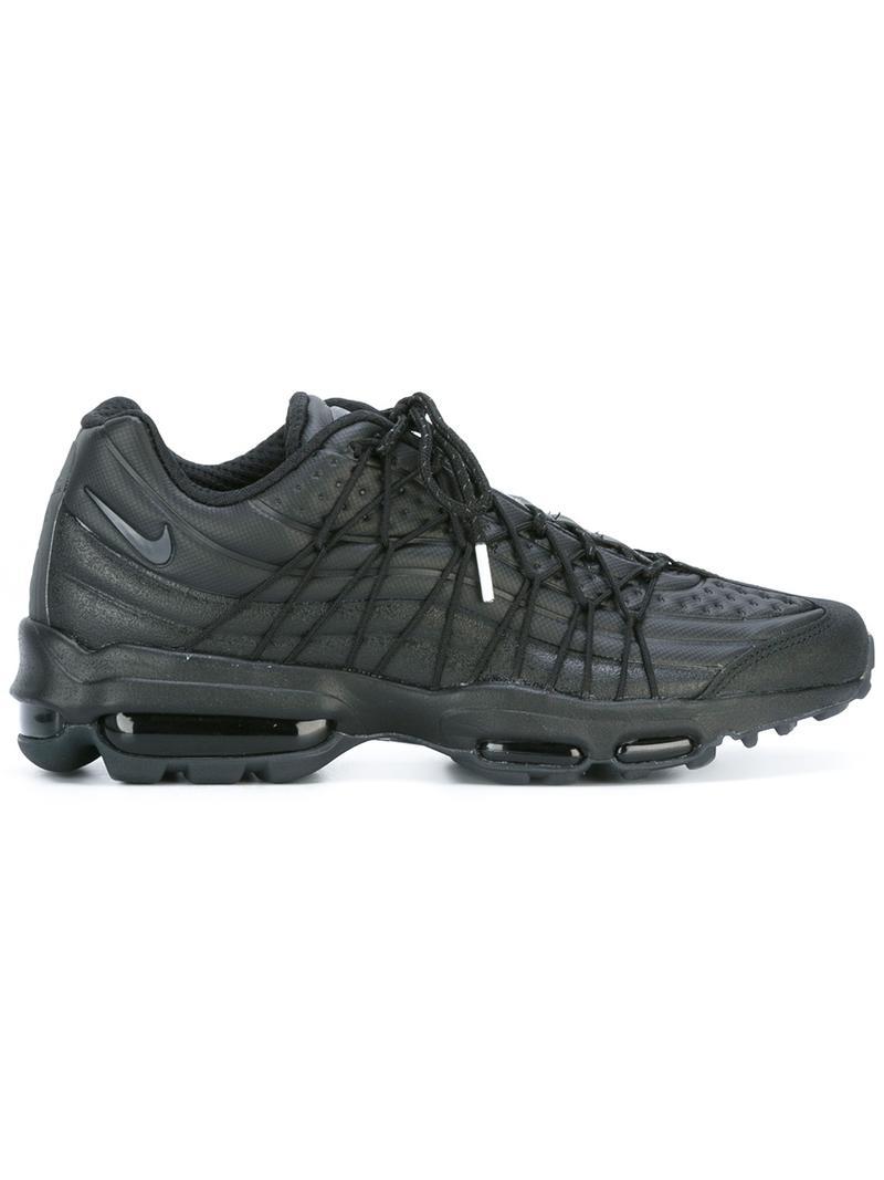 Nike Lace Air Max 95 Ultra Se Premium Sneakers in Black for Men | Lyst