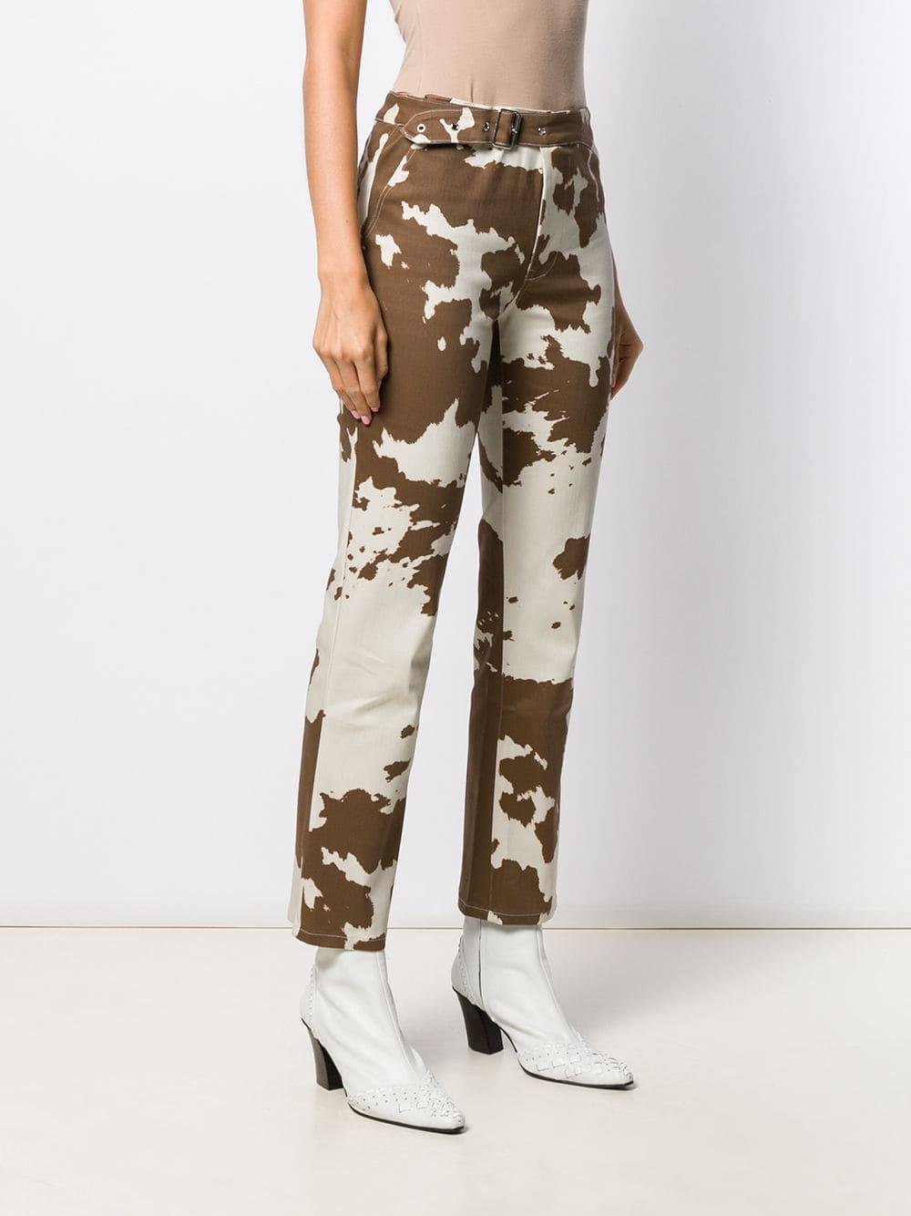cow print cargo pants