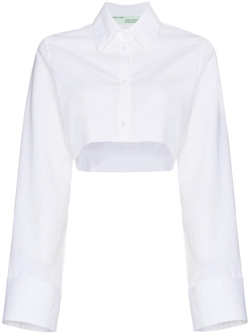 cropped dress shirt