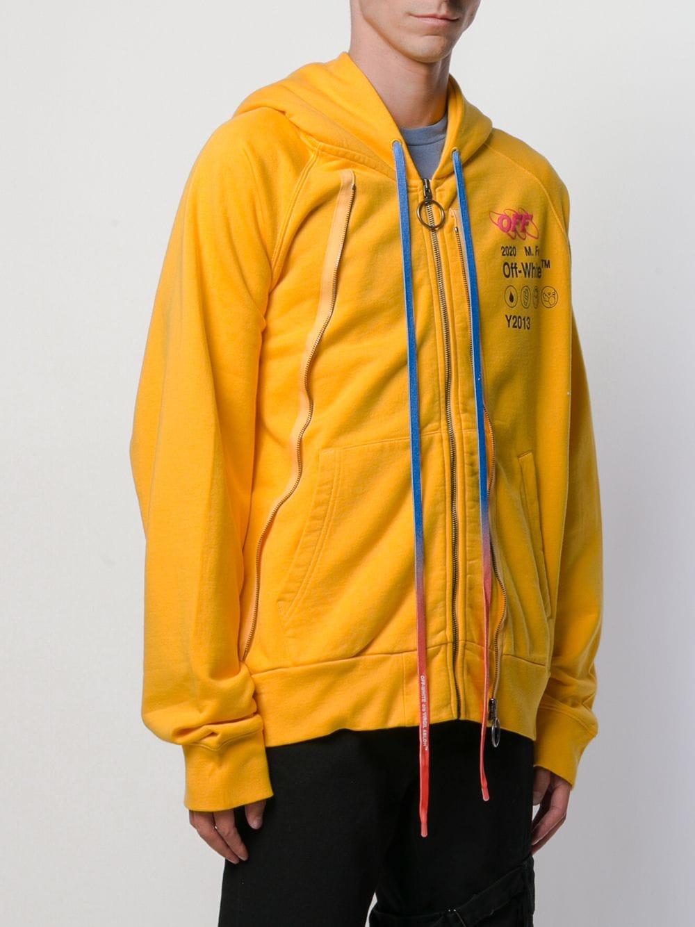Off-White c/o Virgil Abloh Cotton Yellow Industrial Y2013 Incomplete Hoodie  for Men | Lyst