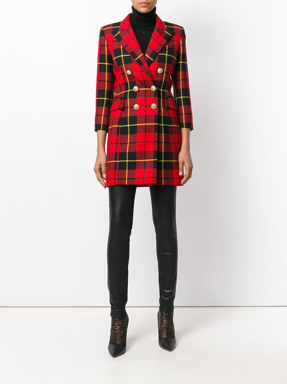 tartan blazer dress