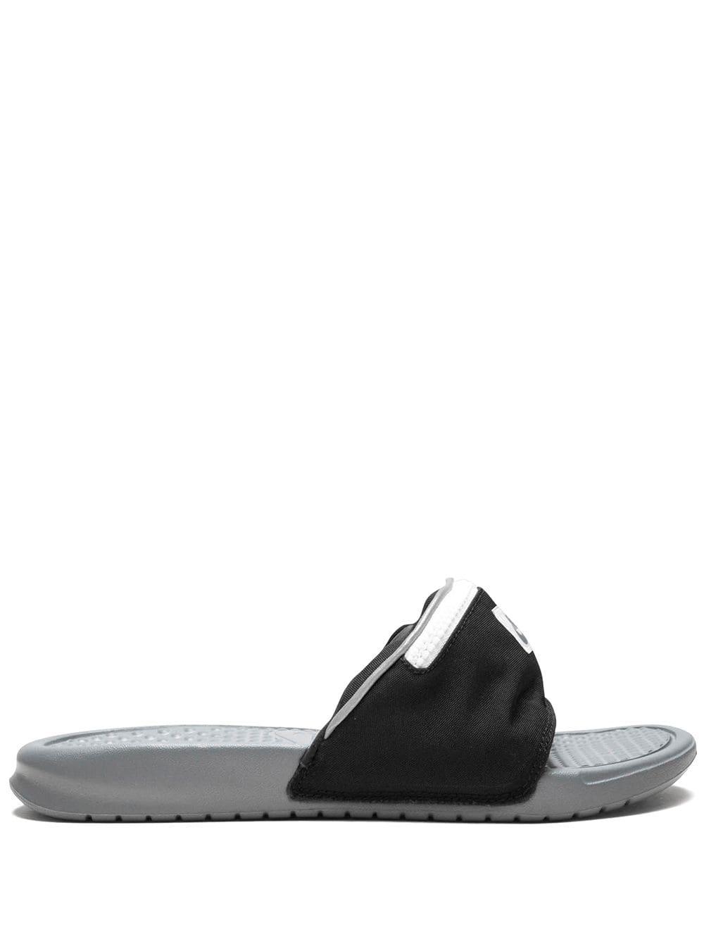 black nike fanny pack slides