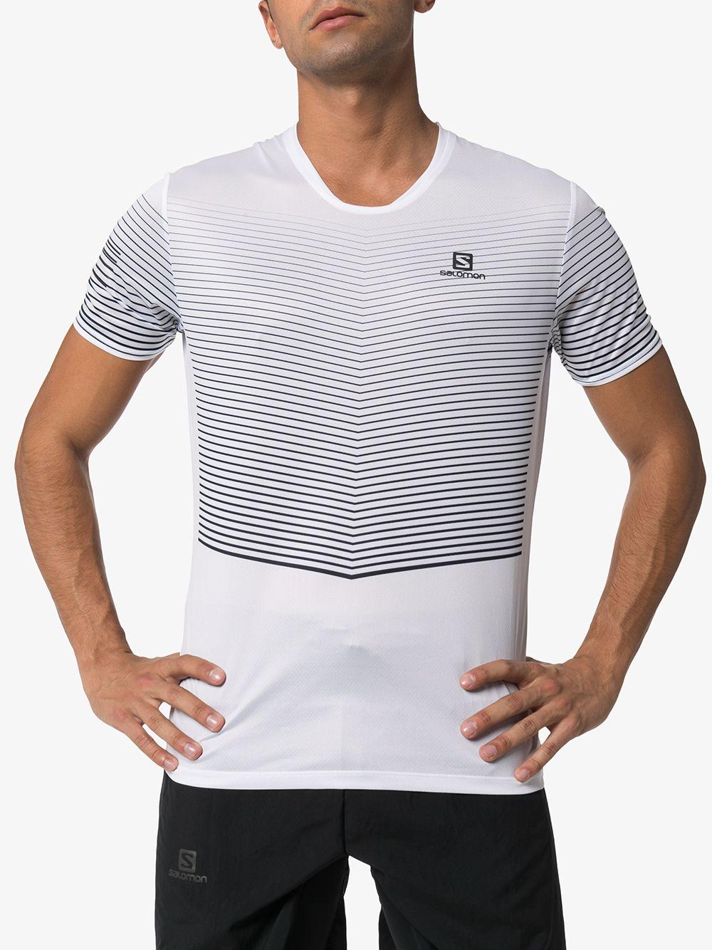 Salomon S/LAB Sense Striped Logo Print T-shirt in White for Men - Lyst