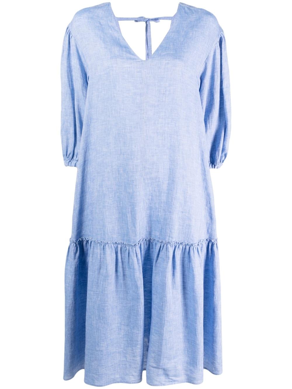 Robe mi-longue à coupe évasée Peserico en coloris Bleu | Lyst