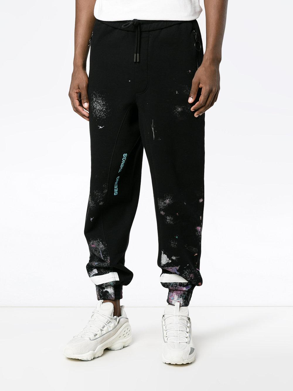 Off-White c/o Virgil Abloh Galaxy Brushed Sweatpants With Diagonal ...