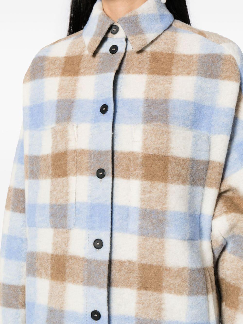 Manteau Wallis A Carreaux IRO en coloris Bleu Lyst