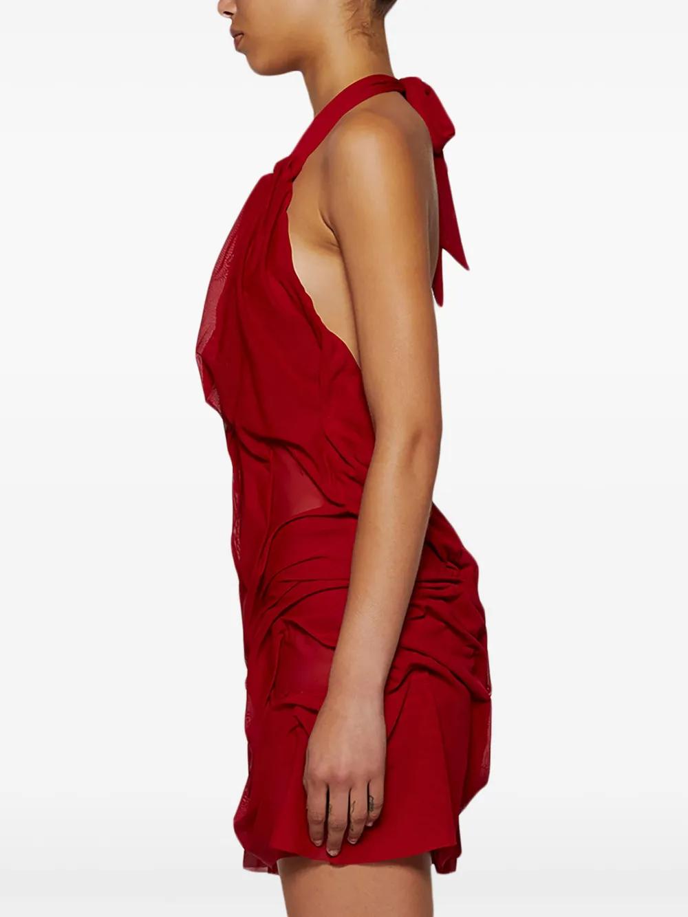 di petsa red dress Wet Look Mini Dress Red