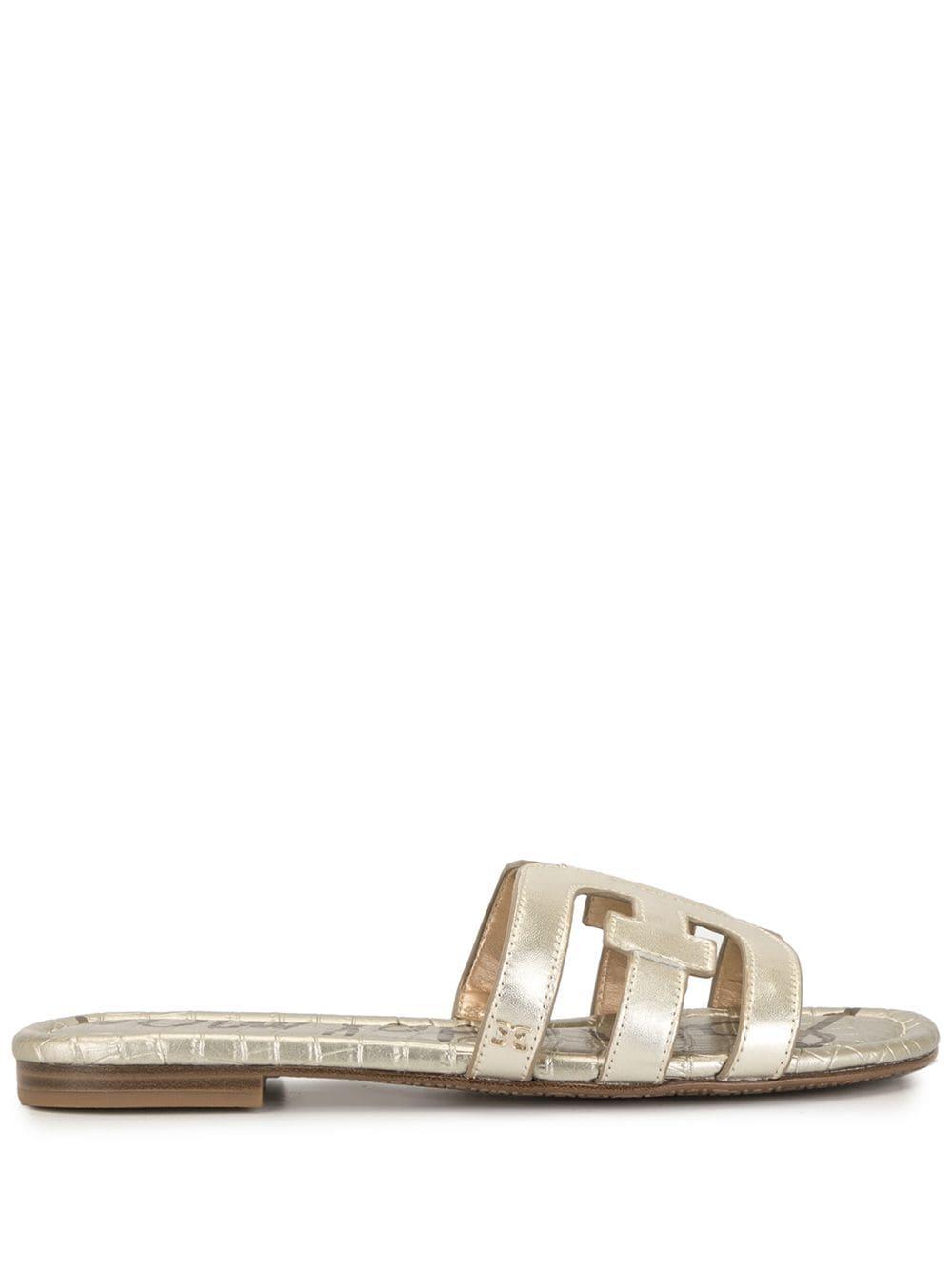 sam edelman silver flat sandals