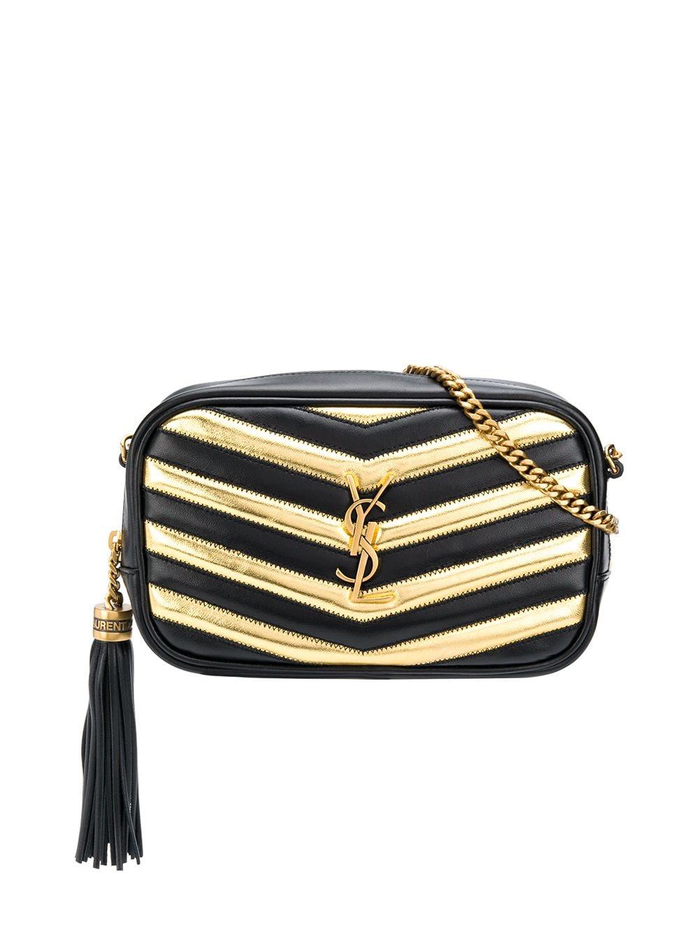 Saint Laurent Leather Lou Mini Bag in Black Lyst