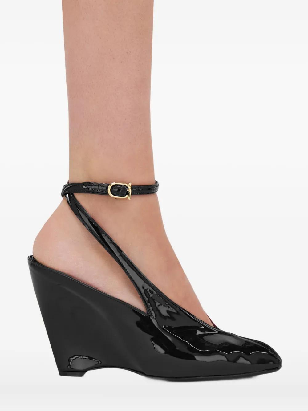 サンダル・ミュール FERRAGAMO Wedges 'Renee' multicolored Salvatore Ferragamo Renee Suede Wedge Sandals (Sandals