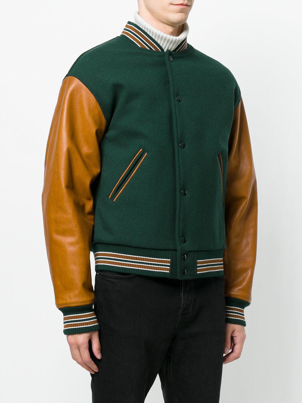 saint laurent wool varsity jacket
