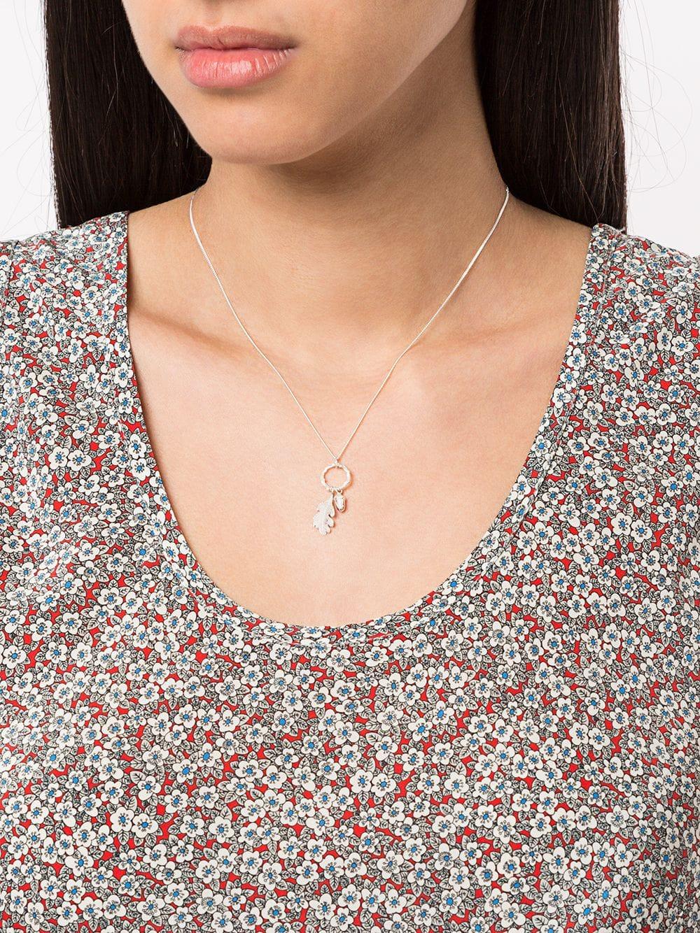 karen walker acorn and leaf necklace