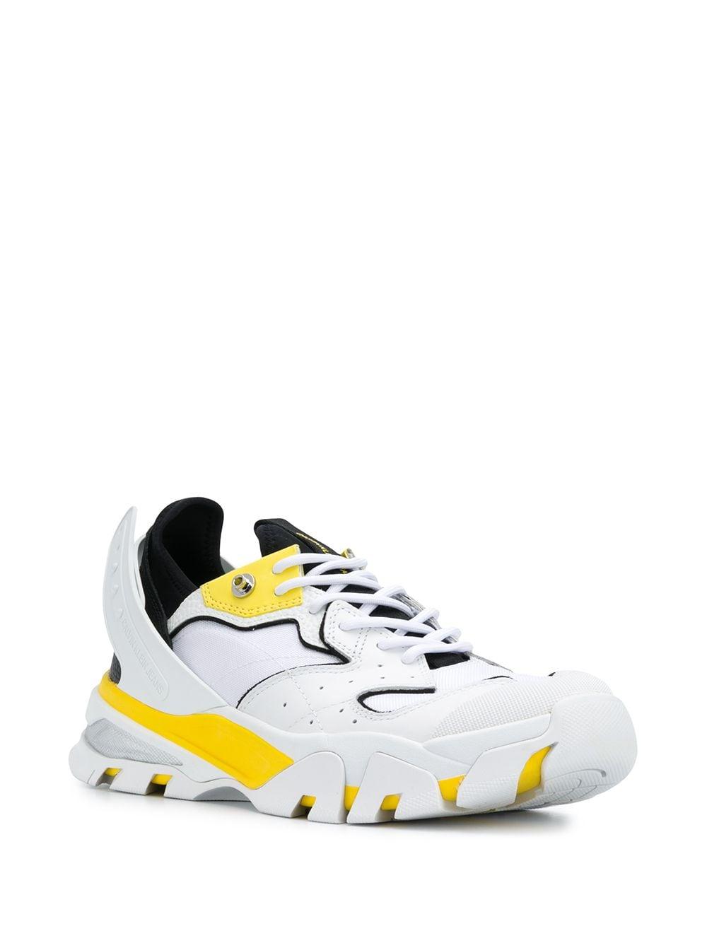 calvin klein chunky white trainers