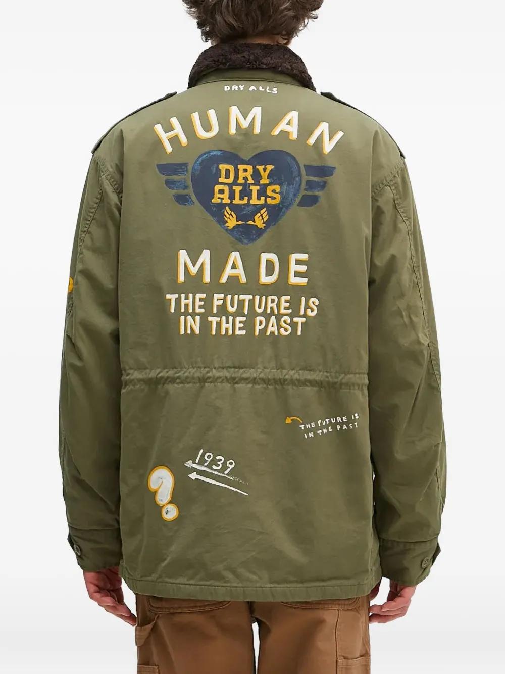 M] Human Made M-65 Hooded Military Jacket Olive
